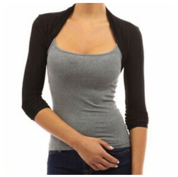 ✨BEST SELLING ✨BLACK MUST HAVE LONG SLEEVES SHRUG - Picture 6 of 7